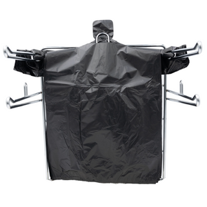 Black Unprinted HDPE T-Shirt Bags - 1/8 BBL 10"X5"X18" - 750 Bags - 16 microns - Black - 2007530 - AssurePak