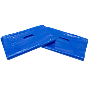 LDPE Die Cut Merchandies Bags - 12"x15" - 500 Bags - 1.5 mil - Blue - 1215DCBLUE - AssurePak