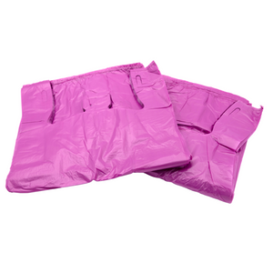 Colored Unprinted HDPE T-Shirt Bags - 1/6 BBL 11.5"X6"X21" - 1000 Bags - 13 microns - Burgandy - LOOP-BURG - AssurePak