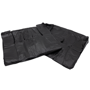 ASSUREPAK INC. - Black Unprinted HDPE T-Shirt Bags - 1/6 BBL 11.5"X6"X21" - 500 Bags - 17 microns - Black - 20020