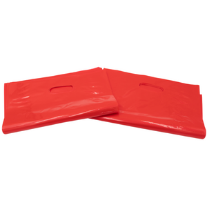 ASSUREPAK INC. - LDPE Die Cut Merchandies Bags - 12"x15" - 500 Bags - 1.5 mil - Red - 1215DCRED