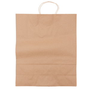 ASSUREPAK Kraft Paper Handle Bags - 18x7x18.5 Inches, 200 Count, 74 LB Weight (110 GSM), Twisted Handle Shopping Bags