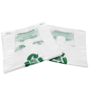 Clear Reusable/Eco-Friendly LDPE T-Shirt - 1/6 BBL 11.5"X6.5"X21" - 200 Bags - 57 Micron (2.25 mil) - Clear - CLLD225MREUSE1221 - AssurePak