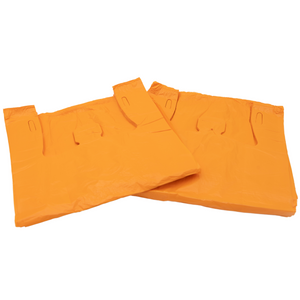 Colored Unprinted HDPE T-Shirt Bags - 1/6 BBL 11.5"X6"X21" - 1000 Bags - 13 microns - Orange - LOOP-ORANGE - AssurePak