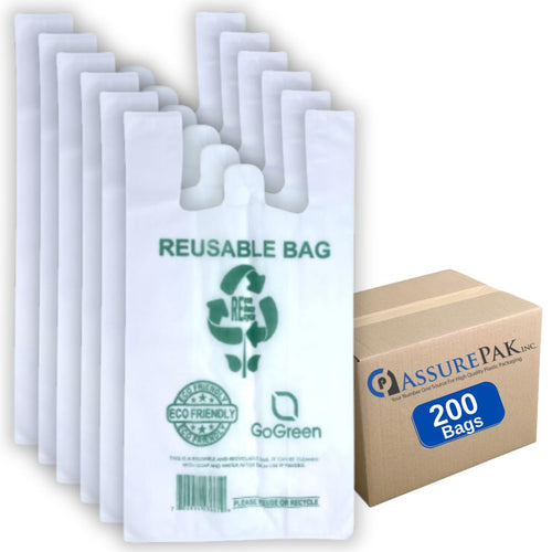 ASSUREPAK INC. - White PP Non Woven Reusable Bags - 1/6 BBL 12