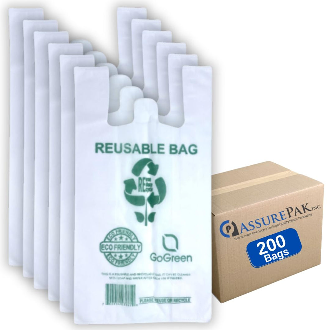 ASSUREPAK INC. - White PP Non Woven Reusable Bags - 1/6 BBL 12