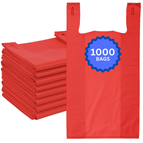 ASSUREPAK INC. - Easy Open - Colored Unprinted HDPE T-Shirt Bags - 1/6 BBL 11.5