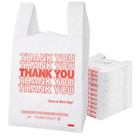 ASSUREPAK INC. - White 'Thank You' HDPE T-Shirt Bags - 1/12 BBL 7