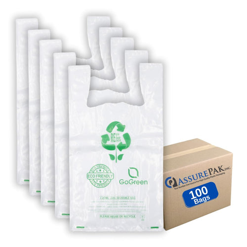 ASSUREPAK INC. - Clear Reusable/Eco-Friendly LDPE T-Shirt - Jumbo 17