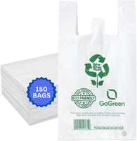 ASSUREPAK INC. - White Reusable/Eco-Friendly LDPE T-Shirt - 1/6 BBL 11.5