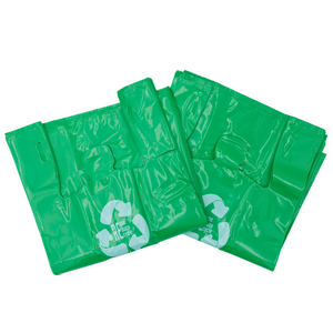 Green Reusable/Eco-Friendly LDPE T-Shirt - 1/6 BBL 11.5"X6.5"X21" - 200 Bags - 57 Micron (2.25 mil) - Green - GRNLD40REC225REU1221 - AssurePak