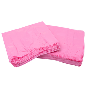 Colored Unprinted HDPE T-Shirt Bags - 1/6 BBL 11.5"X6"X21" - 1000 Bags - 13 microns - Pink - LOOP-PINK - AssurePak