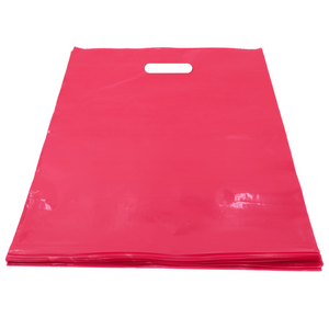 ASSUREPAK INC. - LDPE Die Cut Merchandies Bags - 12"x15" - 500 Bags - 1.5 mil - Pink - 1215DCPINK