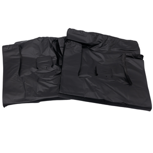 ASSUREPAK INC. - Black Unprinted HDPE T-Shirt Bags - 1/8 BBL 10"X5"X18" - 200 Bags - 30 microns - Black - BLK818EHD30M-EO
