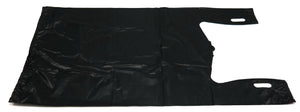 Black Unprinted HDPE T-Shirt Bags - 1/6 BBL 11.5"X6"X21" - 350 Bags - 22 microns - Black - 200HD25 - AssurePak
