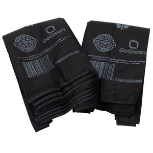 Black PP Non Woven Reusable Bags - One Bottle Bag 6"X4"X20" - 200 Bags - 40 GSM - Black - 6420BLKPPNWRB40 - AssurePak