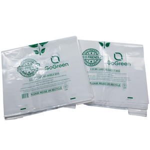 ASSUREPAK INC. - White Reusable/Eco-Friendly LDPE T-Shirt - 1/8 BBL (10"X5"X18") - 300 Bags - 57 Micron (2.25 mil) - White - WHLD40REC225REUSE10518