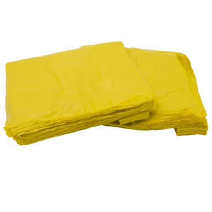 ASSUREPAK INC. - Easy Open - Colored Unprinted HDPE T-Shirt Bags - 1/6 BBL 11.5"X6"X21" - 1000 Bags - 13 microns - Yellow - LOOP-YELLOW-EO