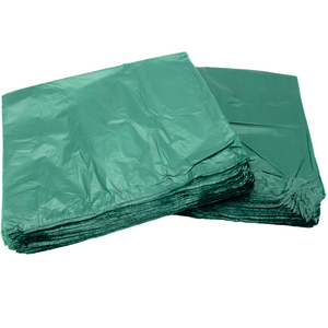 Easy Open - Colored Unprinted HDPE T-Shirt Bags - 1/6 BBL 11.5"X6"X21" - 1000 Bags - 13 microns - Green - LOOP-GREEN-EO - AssurePak