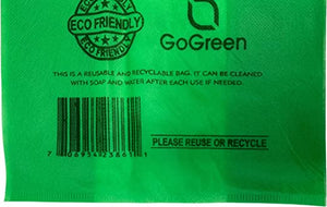 ASSUREPAK INC. - Green PP Non Woven Reusable Bags - 1/8 BBL 10"X5"X18" - 200 Bags - 40 GSM - Green - 10518GRNPPNWRB40