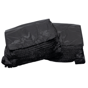 ASSUREPAK INC. - Black Unprinted HDPE T-Shirt Bags - 1/10 BBL 8"X4"X15" - 1500 Bags - 14 microns - Black - 20040