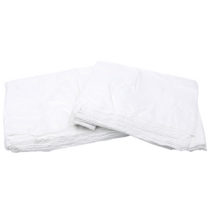 Easy Open - White Unprinted HDPE T-Shirt Bags - 1/8 BBL (10"X5"X18") - 1000 Bags - 13 microns - White - UN10020UP-EO - AssurePak