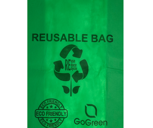ASSUREPAK INC. - Green PP Non Woven Reusable Bags - Jumbo 16"x8"x30" - 100 Bags - 45 GSM - Green - 16830GRNPPNWRB45