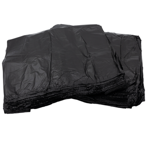 ASSUREPAK INC. - Black Unprinted HDPE T-Shirt Bags - 1/6 BBL 11.5"X6"X21" - 500 Bags - 17 microns - Black - 20020