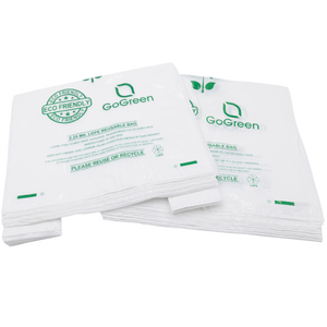 ASSUREPAK INC. - White Reusable/Eco-Friendly LDPE T-Shirt - Super Jumbo 20"x10"x36" - 100 Bags - 57 Micron (2.25 mil) - White - WHLD225MREUSE201036
