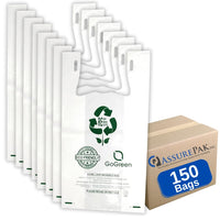 ASSUREPAK INC. - White Reusable/Eco-Friendly LDPE T-Shirt - 1/6 BBL 11.5