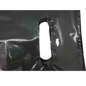 LDPE Die Cut Merchandies Bags - 12"x15" - 500 Bags - 1.5 mil - Black - 1215DCBLACK - AssurePak