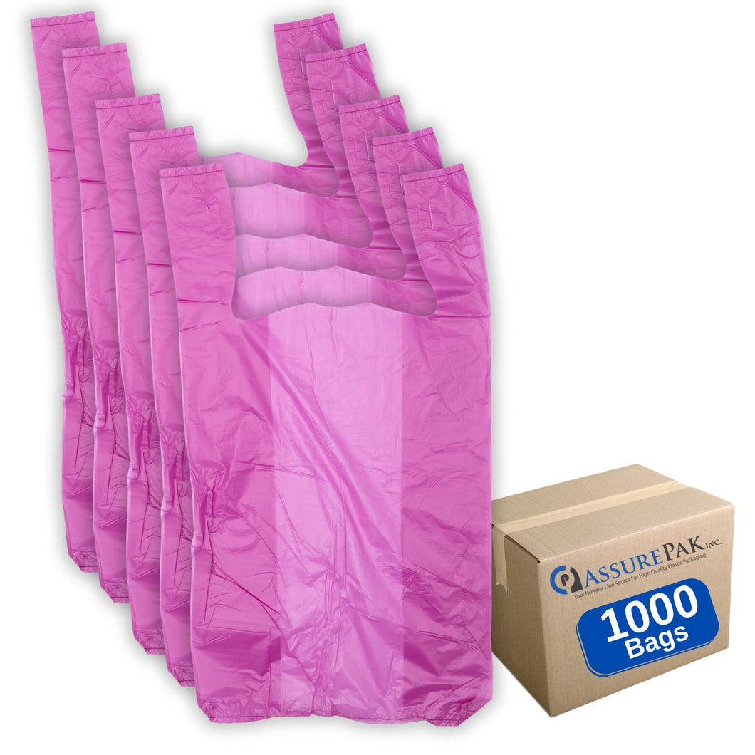 ASSUREPAK INC. - Easy Open - Colored Unprinted HDPE T-Shirt Bags - 1/6 BBL 11.5