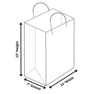 ASSUREPAK INC. - Paper Bags - Handle Bags - Kraft Color - 13"x7"x13" - 250 Bags - 74 LB Weight basis (110 GSM strong) Twisted Handle - Kraft/Natural - 13713NKPAPTHDL