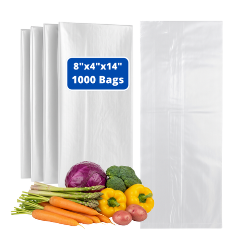 ASSUREPAK INC. - Clear (Natural Color) LDPE Poly Vented Bags (With Venting Holes) - 8