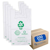 ASSUREPAK INC. - White Reusable/Eco-Friendly LDPE T-Shirt - 1/6 BBL 11.5