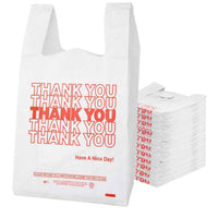 ASSUREPAK INC. - White 'Thank You' HDPE T-Shirt Bags - 1/12 BBL 7