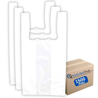 ASSUREPAK INC. - White Unprinted HDPE T-Shirt Bags - 1/10 BBL 8