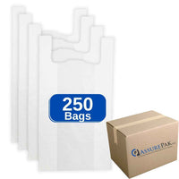 ASSUREPAK INC. - White Unprinted HDPE T-Shirt Bags - 20