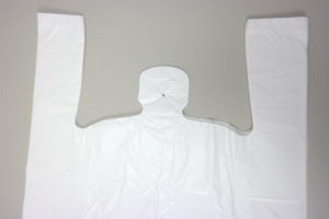 ASSUREPAK INC. - White Unprinted HDPE T-Shirt Bags - 17"X8"X29" - 500 Bags - 18 microns - White - 10050