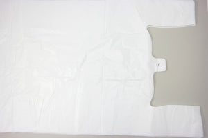 White Unprinted HDPE T-Shirt Bags - 20"X10"X36" - 250 Bags - 18 microns - White - 100SJXL201036 - AssurePak