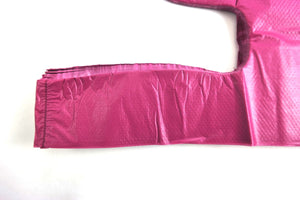 ASSUREPAK INC. - Colored Unprinted HDPE T-Shirt Bags - 1/10 BBL 8"X4"X15" - 1500 Bags - 14 microns - Burgandy - BURG8415110BBL