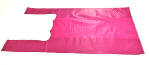 ASSUREPAK INC. - Colored Unprinted HDPE T-Shirt Bags - 1/10 BBL 8"X4"X15" - 1500 Bags - 14 microns - Burgandy - BURG8415110BBL