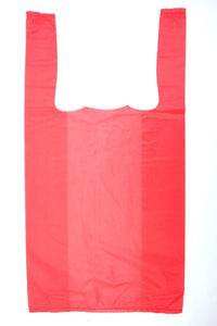 Colored Unprinted HDPE T-Shirt Bags - 1/10 BBL 8"X4"X15" - 1500 Bags - 14 microns - Pink - PINK8415110BBL - AssurePak