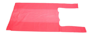 Colored Unprinted HDPE T-Shirt Bags - 1/10 BBL 8"X4"X15" - 1500 Bags - 14 microns - Pink - PINK8415110BBL - AssurePak