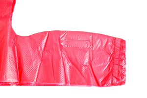 ASSUREPAK INC. - Colored Unprinted HDPE T-Shirt Bags - 1/6 BBL 11.5"X6"X21" - 1000 Bags - 13 microns - Red - LOOP-RED