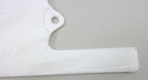 White Unprinted HDPE T-Shirt Bags - 4"x3"x10" - 2000 Bags - 12 microns - White - WHT4310TB - AssurePak