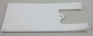 White Unprinted HDPE T-Shirt Bags - 4"x3"x10" - 2000 Bags - 12 microns - White - WHT4310TB - AssurePak